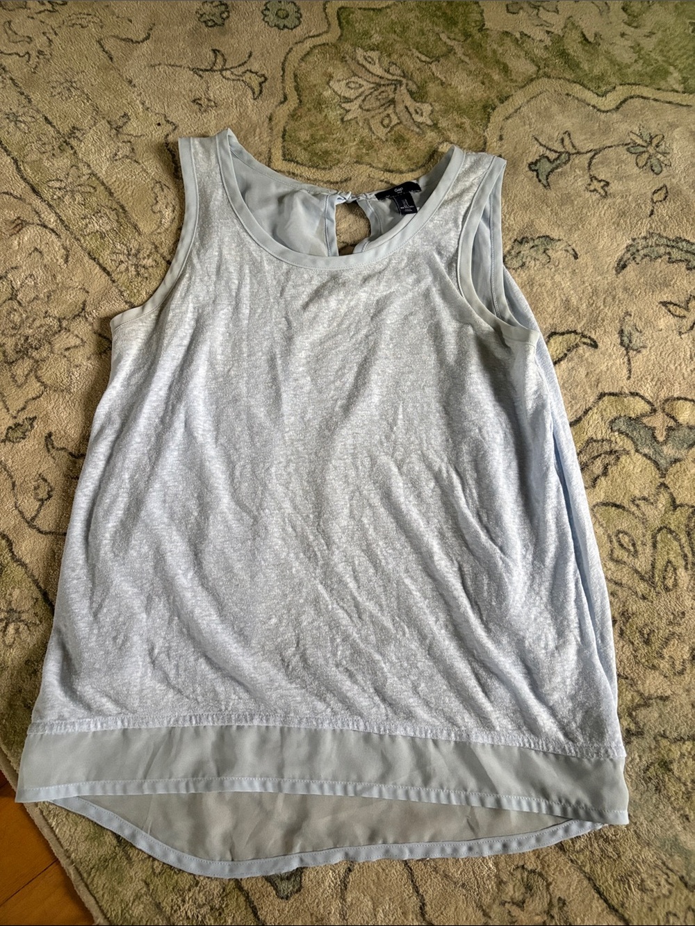 Gap Light Blue Sleeveless Layered Tank Top